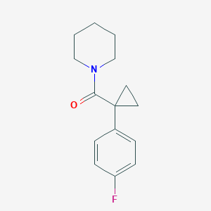 molecular formula C15H18FNO B7483489 [1-(4-Fluorophenyl)cyclopropyl]-piperidin-1-ylmethanone 