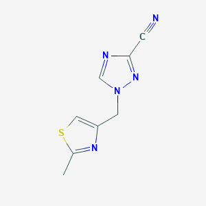 1-[(2-Methyl-1,3-thiazol-4-yl)methyl]-1,2,4-triazole-3-carbonitrile