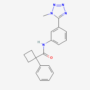 molecular formula C19H19N5O B7483515 N-[3-(1-methyltetrazol-5-yl)phenyl]-1-phenylcyclobutane-1-carboxamide 