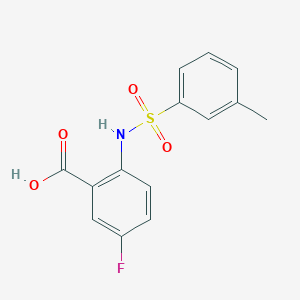 5-Fluoro-2-[(3-methylphenyl)sulfonylamino]benzoic acid