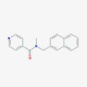 molecular formula C18H16N2O B7483549 N-methyl-N-(naphthalen-2-ylmethyl)pyridine-4-carboxamide 