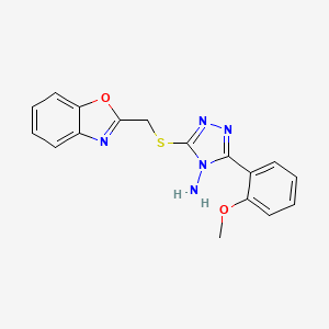 3-(1,3-Benzoxazol-2-ylmethylsulfanyl)-5-(2-methoxyphenyl)-1,2,4-triazol-4-amine