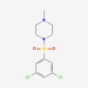 molecular formula C11H14Cl2N2O2S B7483556 1-(3,5-Dichlorophenyl)sulfonyl-4-methylpiperazine 