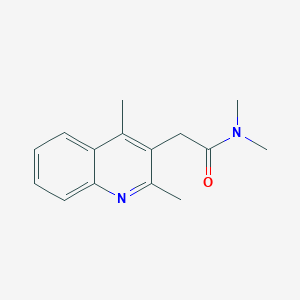 molecular formula C15H18N2O B7483569 2-(2,4-dimethylquinolin-3-yl)-N,N-dimethylacetamide 