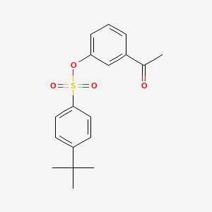 molecular formula C18H20O4S B7483610 3-Acetylphenyl 4-tert-butylbenzene-1-sulfonate 