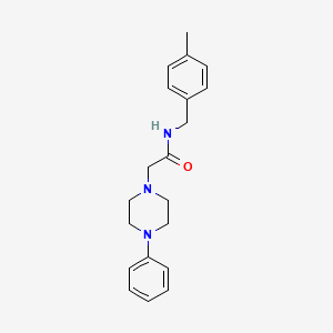 N-[(4-methylphenyl)methyl]-2-(4-phenylpiperazin-1-yl)acetamide