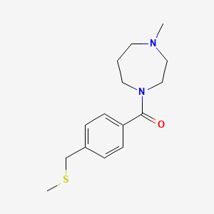 (4-Methyl-1,4-diazepan-1-yl)-[4-(methylsulfanylmethyl)phenyl]methanone