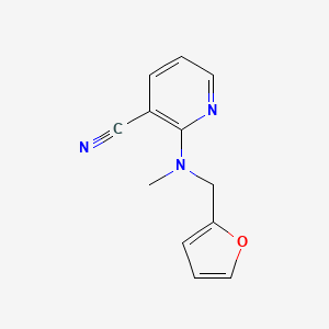 molecular formula C12H11N3O B7483690 2-[Furan-2-ylmethyl(methyl)amino]pyridine-3-carbonitrile 