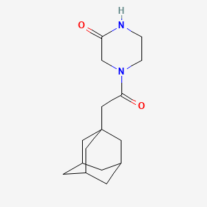 molecular formula C16H24N2O2 B7483750 4-[2-(1-Adamantyl)acetyl]piperazin-2-one 