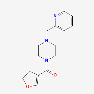 molecular formula C15H17N3O2 B7483785 Furan-3-yl-[4-(pyridin-2-ylmethyl)piperazin-1-yl]methanone 