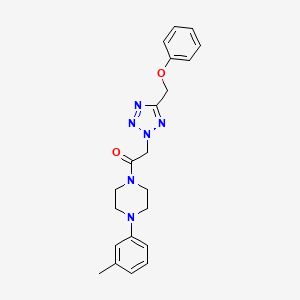 1-[4-(3-Methylphenyl)piperazin-1-yl]-2-[5-(phenoxymethyl)tetrazol-2-yl]ethanone