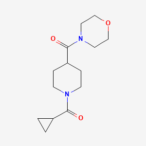 molecular formula C14H22N2O3 B7483806 4-(1-Cyclopropanecarbonylpiperidine-4-carbonyl)morpholine 