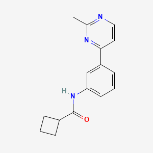 molecular formula C16H17N3O B7483826 N-[3-(2-methylpyrimidin-4-yl)phenyl]cyclobutanecarboxamide 