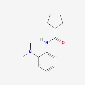 molecular formula C14H20N2O B7483827 N-[2-(dimethylamino)phenyl]cyclopentanecarboxamide 