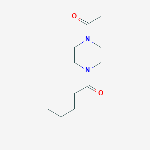 molecular formula C12H22N2O2 B7483843 1-(4-Acetylpiperazin-1-yl)-4-methylpentan-1-one 