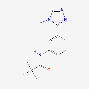 2,2-dimethyl-N-[3-(4-methyl-1,2,4-triazol-3-yl)phenyl]propanamide