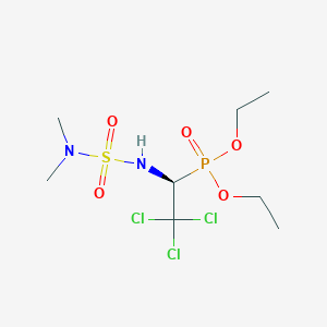 molecular formula C8H18Cl3N2O5PS B7483874 (2S)-1,1,1-trichloro-2-diethoxyphosphoryl-2-(dimethylsulfamoylamino)ethane 