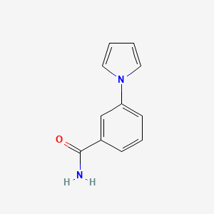 molecular formula C11H10N2O B7483897 3-Pyrrol-1-ylbenzamide 