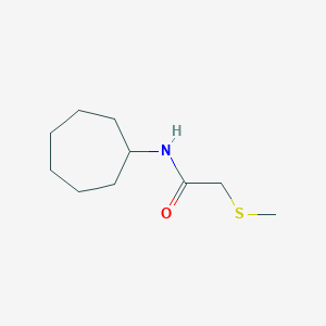 molecular formula C10H19NOS B7483920 N-cycloheptyl-2-methylsulfanylacetamide 