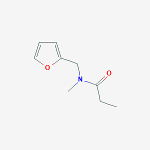 molecular formula C9H13NO2 B7483942 N-(furan-2-ylmethyl)-N-methylpropanamide 