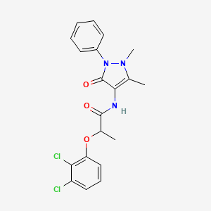 2-(2,3-dichlorophenoxy)-N-(1,5-dimethyl-3-oxo-2-phenylpyrazol-4-yl)propanamide