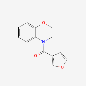 molecular formula C13H11NO3 B7484000 2,3-Dihydro-1,4-benzoxazin-4-yl(furan-3-yl)methanone 