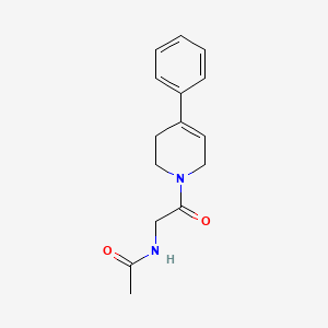 molecular formula C15H18N2O2 B7484008 N-[2-oxo-2-(4-phenyl-3,6-dihydro-2H-pyridin-1-yl)ethyl]acetamide 