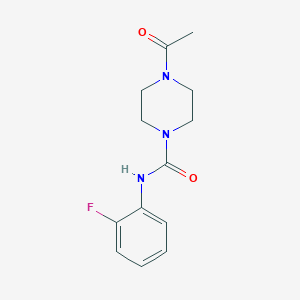 4-acetyl-N-(2-fluorophenyl)piperazine-1-carboxamide