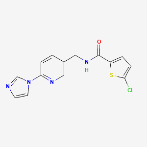 molecular formula C14H11ClN4OS B7484050 5-chloro-N-[(6-imidazol-1-ylpyridin-3-yl)methyl]thiophene-2-carboxamide 