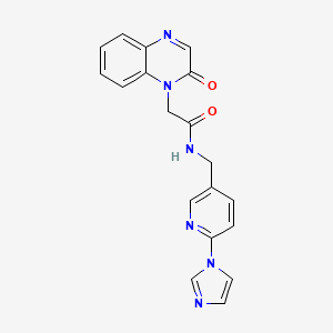 N-[(6-imidazol-1-ylpyridin-3-yl)methyl]-2-(2-oxoquinoxalin-1-yl)acetamide