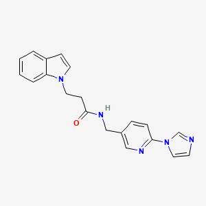 N-[(6-imidazol-1-ylpyridin-3-yl)methyl]-3-indol-1-ylpropanamide