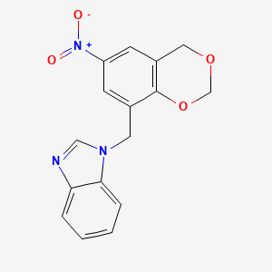 1-[(6-nitro-4H-1,3-benzodioxin-8-yl)methyl]benzimidazole