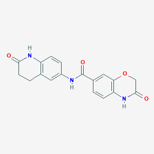 molecular formula C18H15N3O4 B7484154 3-oxo-N-(2-oxo-3,4-dihydro-1H-quinolin-6-yl)-4H-1,4-benzoxazine-7-carboxamide 