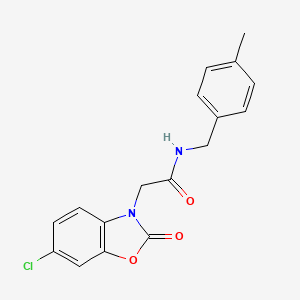 2-(6-chloro-2-oxo-1,3-benzoxazol-3(2H)-yl)-N-(4-methylbenzyl)acetamide