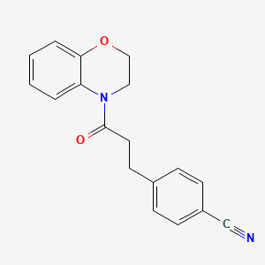 4-[3-(2,3-Dihydro-1,4-benzoxazin-4-yl)-3-oxopropyl]benzonitrile