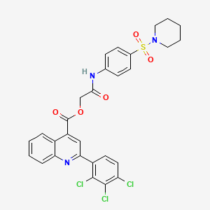 molecular formula C29H24Cl3N3O5S B7484202 [2-Oxo-2-(4-piperidin-1-ylsulfonylanilino)ethyl] 2-(2,3,4-trichlorophenyl)quinoline-4-carboxylate 