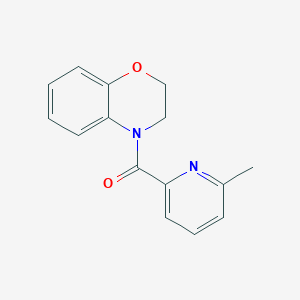 molecular formula C15H14N2O2 B7484206 2,3-Dihydro-1,4-benzoxazin-4-yl-(6-methylpyridin-2-yl)methanone 