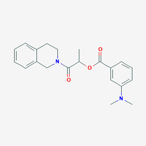 molecular formula C21H24N2O3 B7484226 [1-(3,4-dihydro-1H-isoquinolin-2-yl)-1-oxopropan-2-yl] 3-(dimethylamino)benzoate 