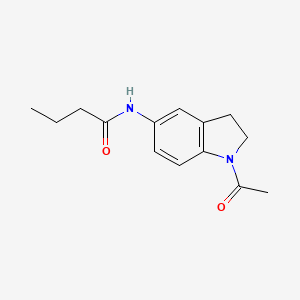 molecular formula C14H18N2O2 B7484228 N-(1-acetyl-2,3-dihydroindol-5-yl)butanamide 