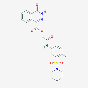 molecular formula C23H24N4O6S B7484234 [2-(4-methyl-3-piperidin-1-ylsulfonylanilino)-2-oxoethyl] 4-oxo-3H-phthalazine-1-carboxylate 