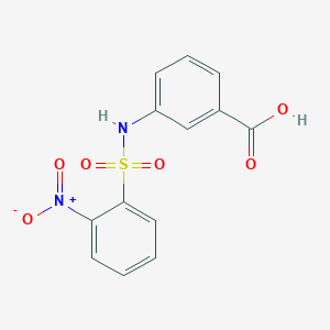 molecular formula C13H10N2O6S B7484261 3-[(2-Nitrophenyl)sulfonylamino]benzoic acid 