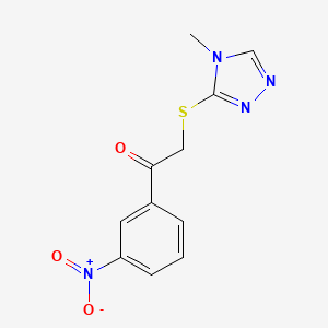 2-[(4-Methyl-1,2,4-triazol-3-yl)sulfanyl]-1-(3-nitrophenyl)ethanone