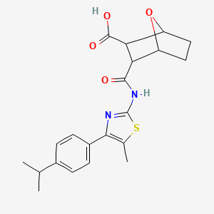 3-({5-Methyl-4-[4-(propan-2-yl)phenyl]-1,3-thiazol-2-yl}carbamoyl)-7-oxabicyclo[2.2.1]heptane-2-carboxylic acid