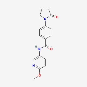 N-(6-methoxypyridin-3-yl)-4-(2-oxopyrrolidin-1-yl)benzamide