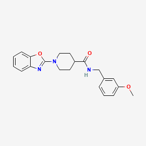 molecular formula C21H23N3O3 B7484327 1-(1,3-benzoxazol-2-yl)-N-[(3-methoxyphenyl)methyl]piperidine-4-carboxamide 