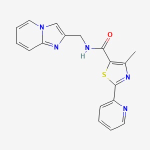 N-(imidazo[1,2-a]pyridin-2-ylmethyl)-4-methyl-2-pyridin-2-yl-1,3-thiazole-5-carboxamide