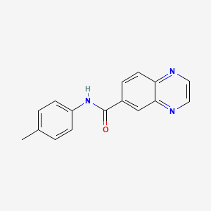 molecular formula C16H13N3O B7484361 N-(4-methylphenyl)quinoxaline-6-carboxamide 