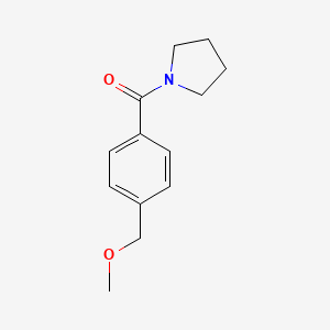 molecular formula C13H17NO2 B7484366 [4-(Methoxymethyl)phenyl]-pyrrolidin-1-ylmethanone 