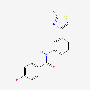 4-fluoro-N-[3-(2-methyl-1,3-thiazol-4-yl)phenyl]benzamide