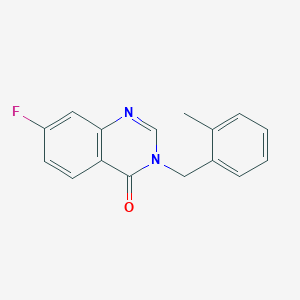 molecular formula C16H13FN2O B7484370 7-Fluoro-3-[(2-methylphenyl)methyl]quinazolin-4-one 